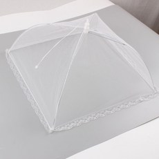 直供拿 網紗布蕾絲邊菜罩 新款食物罩 防蠅罩 簡約飯菜, 1個