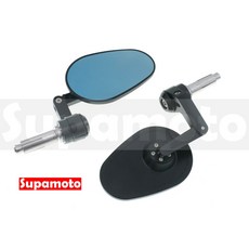 Supamoto M23 CNC 手把鏡 端子鏡 車把鏡 後照鏡 後視鏡 牛角鏡 咖啡 CB350 通用 改裝 下移, 1個, 一對二邊