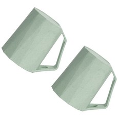 거꾸로 칫솔꽂이 스탠드 파스텔 사선 양치컵, 민트, 2개