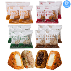 한우물 구운주먹밥 100g 참치마요4+소불고기4+김치치즈4+치즈닭갈비4 16개 / 냉동주먹밥