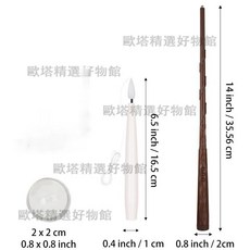 懸掛魔杖LED電子蠟燭 哈利波特懸浮萬聖節派對裝飾 長條魚線款【台灣12H出貨】, 1個, 12根裝子彈頭蠟燭+1根魔法棒
