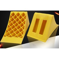 고임목 대형차 나무 받침목 차량 유조선 트럭 삼각형 스토퍼 삼각형 스키드 블록 자동차, 노란색 백스톱, 1개