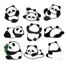 귀여운 판다 와펜패치 캐릭터 자수와펜 enj+826HP