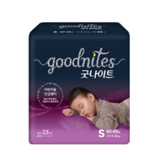 굿나이트 팬티형 키즈 기저귀 여아용, 소형(S), 23매