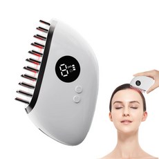 YUEMEIYD 무선 미세전류 EMS 전동두피마사지기 저주파 마사지 헤어 부스터 모발관리기 휴대용, 화이트, YK