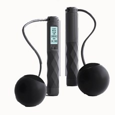 智能計數跳繩 65mm EVA大球 無繩, 黑色 智能大球跳繩 自動計時/計數/卡路里, 1套