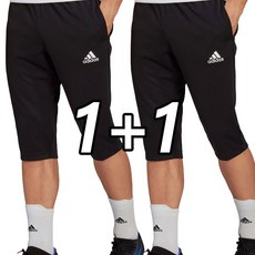 [1+1] 아디다스 7부 츄리닝 반바지 ENT22 블랙 남여공용 운동복 트레이닝 팬츠 + ALS 마스크