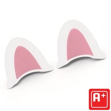 알탱고 귀여운 동물 /고양이 귀/ 헬멧 부착형 장식 레포츠용 선물용, 화이트+핑크