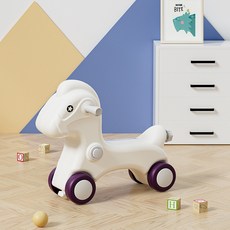 YAYAKIDS 馬形搖馬推車, 禮品款馬形溜溜車 紫色, 1套