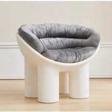 코끼리 다리 디자인 1인 소파 독서의자, 19_순백색실크쿠션