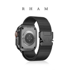 워치 S10 S9 S8 SE S7 메탈 밴드 스틸 스트랩 패션 통기성, 41mm S9 8 7, 신형 낙하산 버클 그래파이트