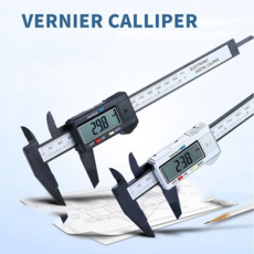 마오르 버니어 디지털 전자 캘리퍼스 노기스 길이 깊이 측정, 보급형 카본캘리퍼스 블랙, 1개