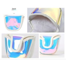 TECH SKIN 炫彩高爾夫球桿保護套 開球木桿套 木桿套 推桿套 柔軟耐用, 白色／推桿套, 1個