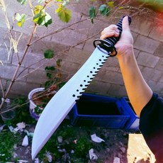 巨匠工廠 新款叢林短款刀劍 防身武器 武術唐橫刀 錳鋼武術鋸齒刀具 合法未開刃, 1個, 31cm 總長度52厘米 即將賣1,60°以上 絕對夠結實貨真實0