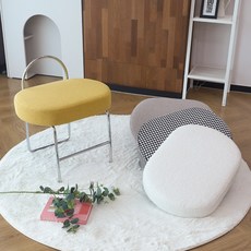 지엠퍼니처 애니 스툴 인테리어 디자인 다용도 패브릭 화장대의자, J. (커버) 애니 스툴 부클레, 1개