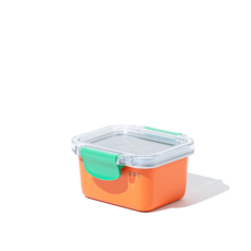 데어코 204 도시락통 겸 반찬통 400ml, 1개, 오렌지/그린