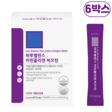 락토테미 어린콜라겐 비오틴 허루밸런스 펩타이드 럭스로드, 3g, 6박스