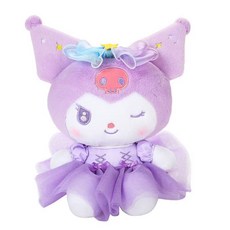GOYES 산리오 캐릭터 봉제 인형 귀여운 선물 인형, 1개, 퍼플 쿠로미, 25cm