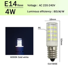 G9 LED 옥수수 전구 E14 AC 220V 240V 2W 3W 4W 슈퍼 밝은 빛 비 스트로브 따뜻한 흰색 빛은 20W 30W 할로, 01 E14 4W 6000K, 04 5pcs