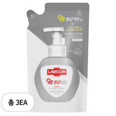 랩신 센서티브 포밍 핸드워시 리필 파우더리 허브향, 450ml, 3개