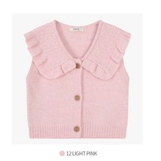 [치크]예쁜 프릴 카라가 얼굴을 돋보이게 하는 # 포근한 V넥 프릴 조끼# CKVK24W2G