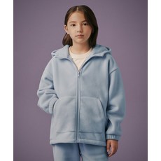 무신사 스탠다드 MUSINSA STANDARD KIDS 오버사이즈 폴라 플리스 후디드 집업 [블루 그레이] MKBFJAZ03-BY 475153