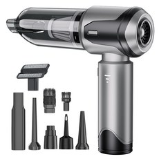 無線手持吸塵器 多功能清潔強勁吸力 Type-C充電, 銀灰色, HL130