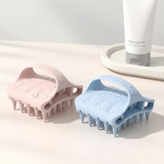 곧음 두피 마사지 샴푸 브러쉬, 1개, 핑크