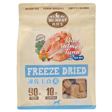 Mr.MEAT 肉鮮生 凍乾主食 犬用 鮭魚 + 鮪魚 400g 全犬適用, 1包