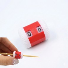 뜨개질 카운터 단수 코수 세기 바늘 장착형 대바늘카운터 DIY수공예도구, 1개, 레드
