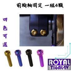 【瘋螺絲】TMAX 560 專區 原廠 前軸固定螺絲組 64正鈦/ 鈦合金螺絲 出貨附發票 四色可選, 皇家紫