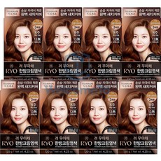 려 우아채 멋내기새치 염색제 120g, 오렌지브라운, 8개