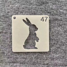 꽃 자연 동물 스텐실 도안 다회용 두꺼운 재사용, 1박스, 47