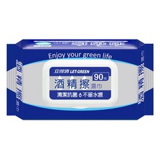立得清 酒精抗菌濕巾 50抽/90抽, 1個, 藍色,50抽