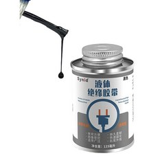 실리콘 고무 절연 방수 고온방지 바르는 페인트 접착제 액체 테이프, 블랙, 1개