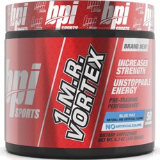 Bpi 1MR Vortex菸鹼酸咖啡因能量沖泡粉 藍覆盆子風味, 1個, 150g