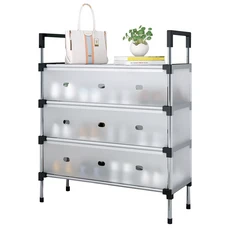 다층 신발 랙 방진 플라스틱 보관 기숙사 아파트 임대 주택을위한 공간 절약형 다기능 선반, 01 China Mainland, 03 4 Tiers