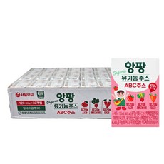 서울우유 아침에주스 유기농 사과 비트 당근 32팩-ABC, 32개, 120ml