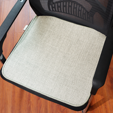 인조마 통기성 의자 방석 여름 시원 미끄럼방지, 1개, 아이보리색