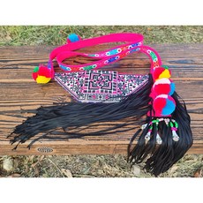 【綺綺愛編織】阿美族原住民服飾配件組：手工編織情人袋腰帶、頭飾與綁腿，展現獨特文化魅力