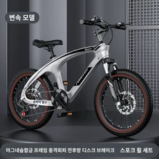 2025년형 초경량 마그네슘 합금 영구 어린이 자전거 10~15세 6~12세 초등학생 자전거, 1개, 150cm, 티타늄 실버B 변속 스포크 휠