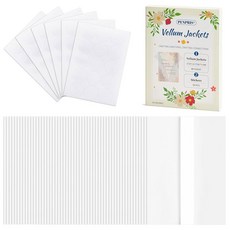 45 세트 결혼식 생일 초대장 PAP10MX1을 위한 x7 화이트 카드와 씰링 스티커가 있는 고급 프리폴딩 벨럼 재킷, 5''x7''[80 Sets], Jackets/Stickers Sets