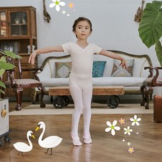 베베샤 반팔레오타드 발레복 화이트