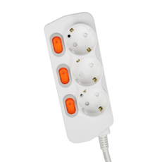 매직파워 국산 멀티탭 3구 개별형, 화이트(WHITE), 1개, 3m