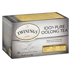Twinings 트와이닝 순수 우롱차 20 티백 40g(1.41oz), 40g, 20개, 1개, 20개입