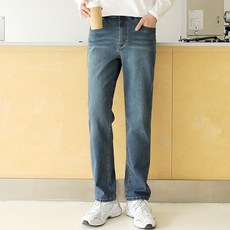 플레이즈 남성용 스크래치 빈티지워싱 일자데님팬츠