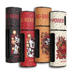 THE100% 릴 하이브리드 3.0 케이스 악세사리 럭키 네코스타일, 1개, 블랙