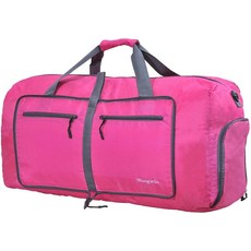 우그윈 트래블 더플백 비치 수영 가방 풀 스포츠 체육관용 접이식 방수 오버나이트백, 60L Rose