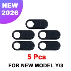 tesla 호환 Model Y 3 Cybertruck 용 자동차 카메라 커버 모든 웹캠 슬라이드 차단기 개인 정보 보호 장치, 06 NEW 5 pcs