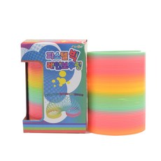 파스텔 빅 칼라링 (1개) 레인보우 슬링키 스프링, 단품